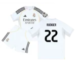Real Madrid Antonio Rüdiger 22 Heimtrikot Kinder 2025-2026