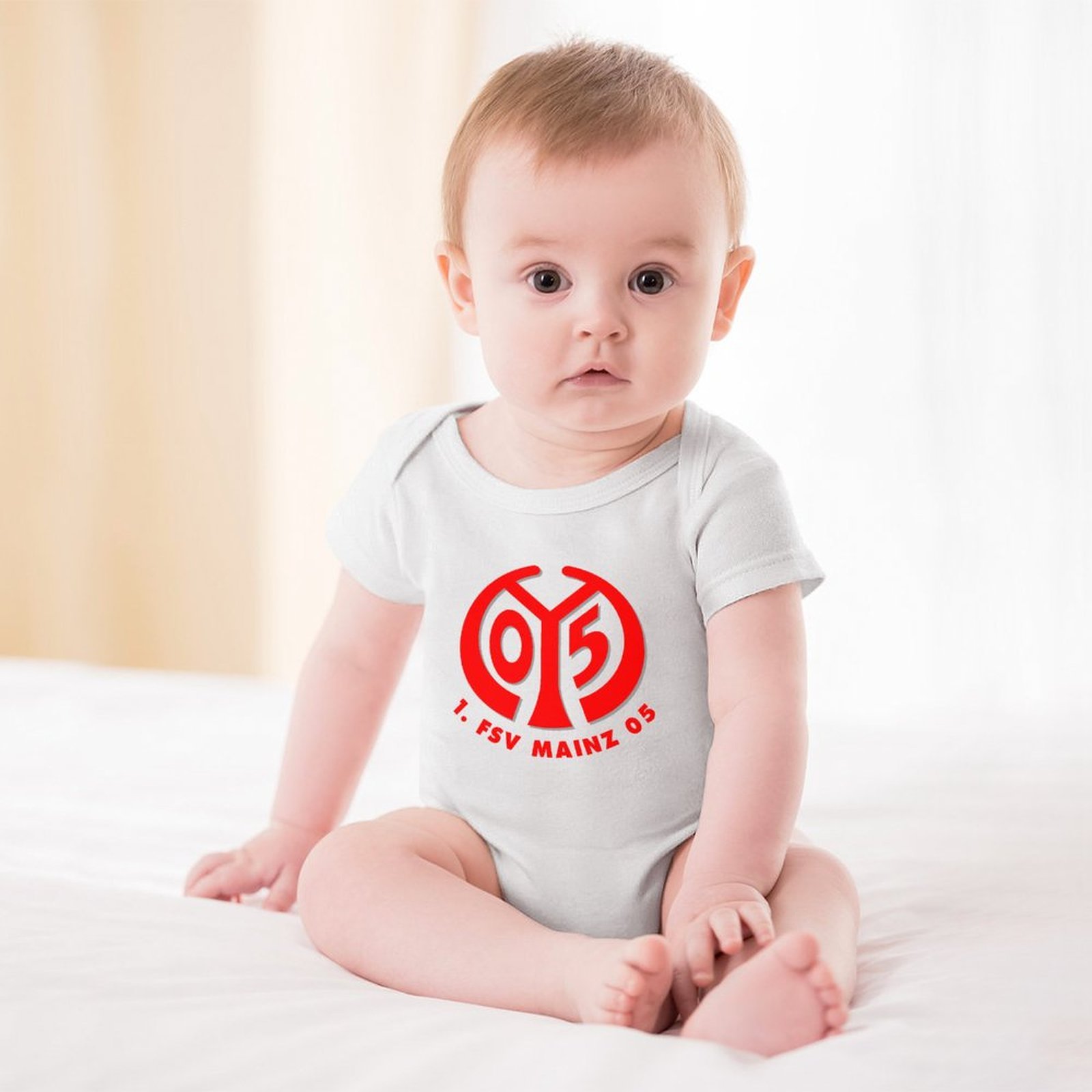 Mainz 05 Baby Bodysuit Strampler Schlafanzug Mit Kurzen Ärmeln Mainz 05 Baby Bodysuit Strampler Schlafanzug Mit Kurzen Ärmeln