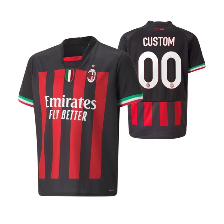 AC Mailand Heimtrikot Kinder 2022-2023 ( Aufdruck Dein Name )