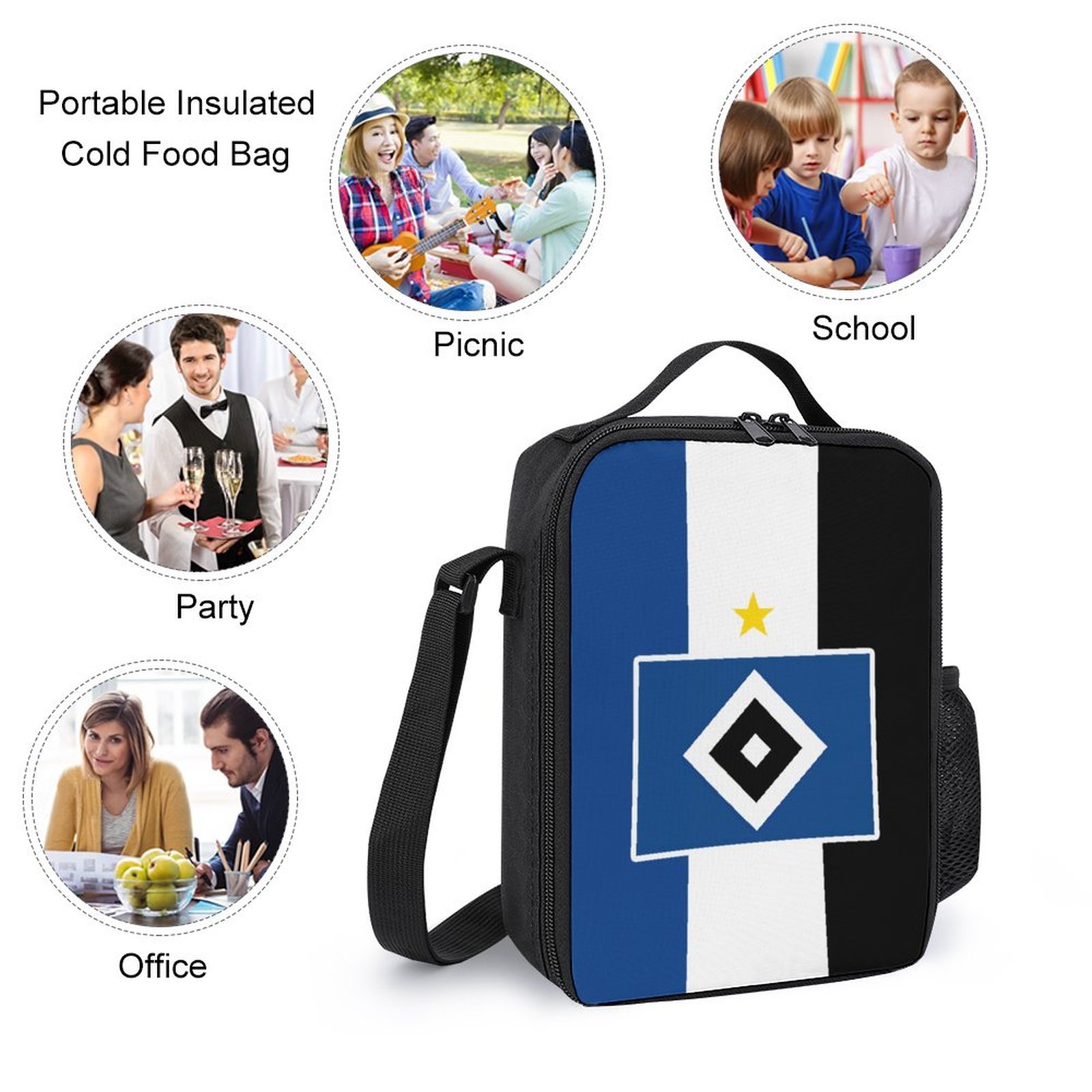Hamburger SV Student Schulranzen Lunchbag Stifttasche Kombination Hamburger SV Student Schulranzen Lunchbag Stifttasche Kombination