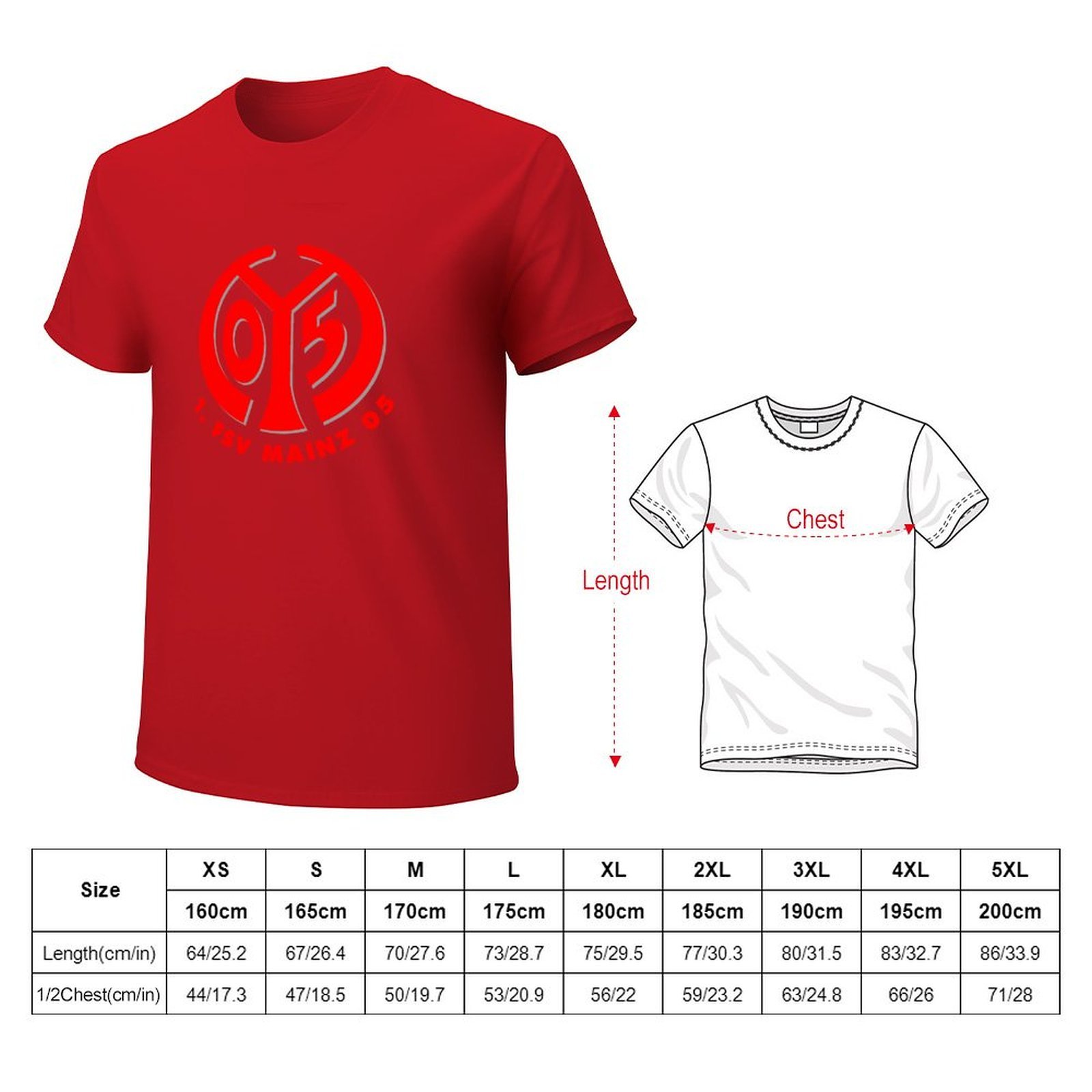 FC Mainz 05 Core Stretch Slim Cneck Gildan Tee T-Shirt Herren FC Mainz 05 Core Stretch Slim Cneck Gildan Tee T-Shirt Herren
