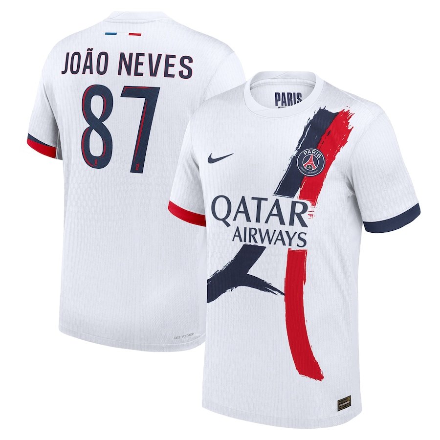 Paris Saint-Germain João Neves 87 Away Trikot 2024-2025 Paris Saint-Germain João Neves 87 Away Trikot 2024-2025