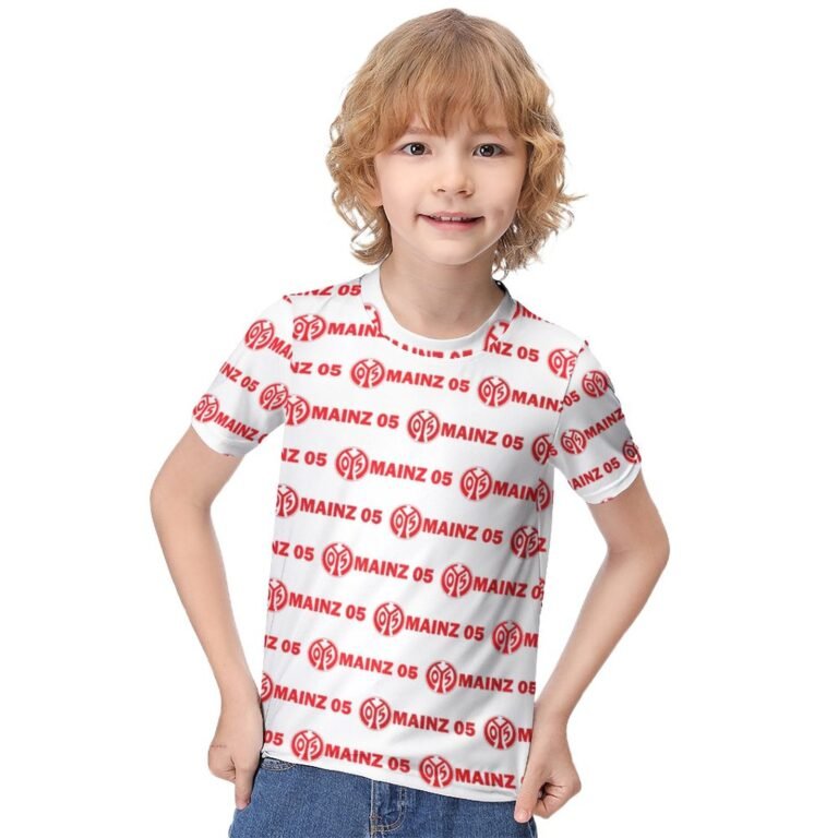 Mainz 05 Jungen Mädchen Kurzarm 3D-Druck T-Shirt Rundhals-Sommerhemd Tops