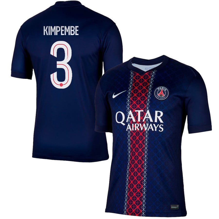 Paris Saint-Germain Presnel Kimpembe 3 Home Trikot 2025-2026 Paris Saint-Germain Presnel Kimpembe 3 Home Trikot 2025-2026