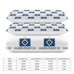 Hamburger SV Bettwäscheset 3 Stück Kinder Erwachsene Steppdeckenbezug Steppdeckenbezug Multi Size Laken Set
