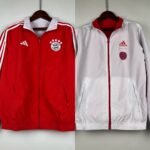 FC Bayern München Beidseitig Verwendbar Anthem Jacke 2023-2024 - Rot Weiß