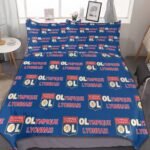 Olympique Lyonnais Bettwäscheset 3 Stück Kinder Erwachsene Steppdeckenbezug Steppdeckenbezug Multi Size Laken Set