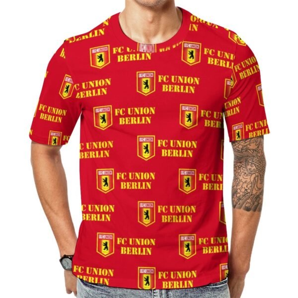 FC Union Berlin Unisex 3D Vollständig Druck Kurzarm T-Shirts Beiläufige Tee Tops