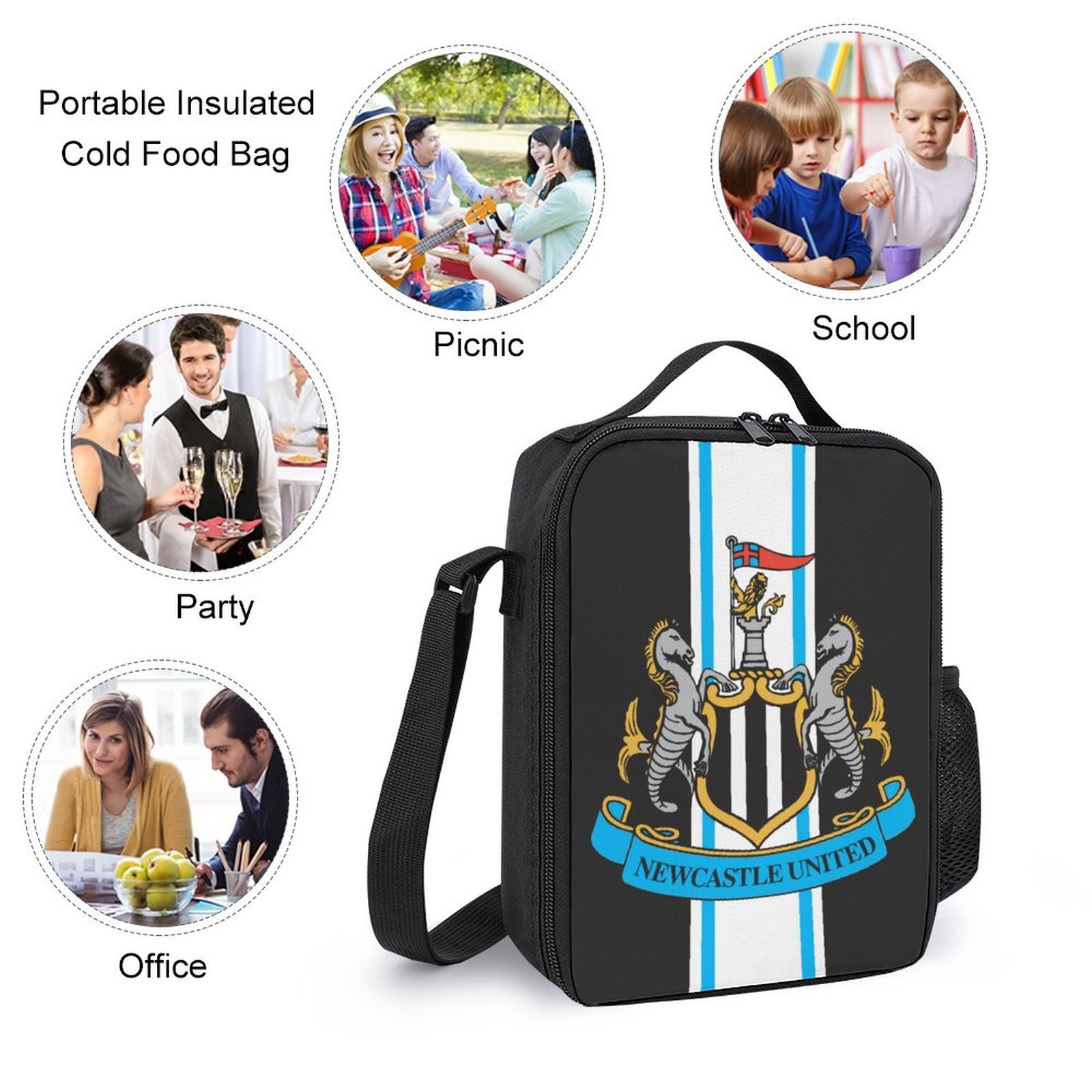 Newcastle United Student Schulranzen Lunchbag Stifttasche Kombination Newcastle United Student Schulranzen Lunchbag Stifttasche Kombination
