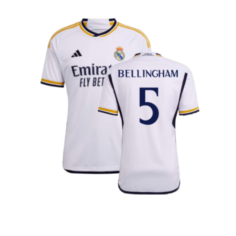 Real Madrid Jude Bellingham 5 Home Trikot 2023-2024 Real Madrid Jude Bellingham 5 Home Trikot 2023-2024