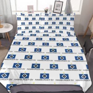 Hamburger SV Bettwäscheset 3 Stück Kinder Erwachsene Steppdeckenbezug Steppdeckenbezug Multi Size Laken Set