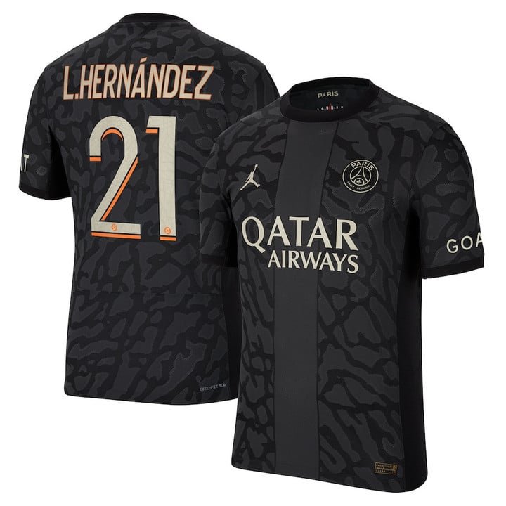 Paris Saint-Germain Lucas Hernández 21 Third Trikot 2023-2024 Paris Saint-Germain Lucas Hernández 21 Third Trikot 2023-2024