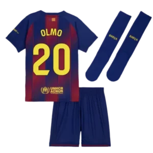 FC Barcelona Dani Olmo 20 Heimtrikot Kinder 2025-2026