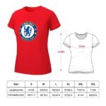 Chelsea FC Damen Kurzarm Rundhals T-Shirt Casual Sommer Tops