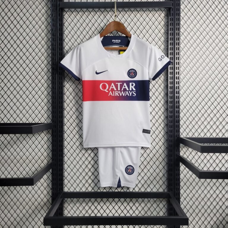 PSG Kylian Mbappe 7 Auswärtstrikot Kinder Mini Kit 2023-2024