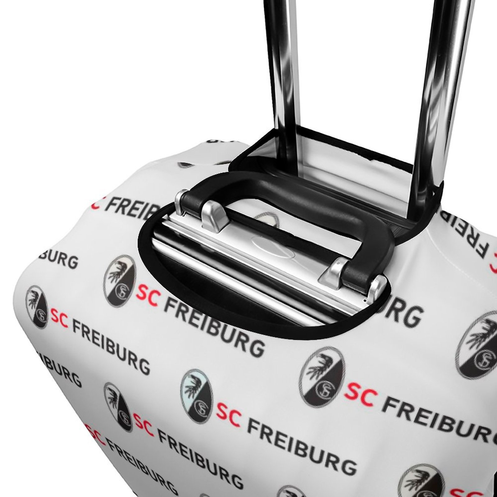 SC Freiburg Gepäckschutz Elastisches Design Staubdicht Und Anti-Kratz-Gepäckhülle SC Freiburg Gepäckschutz Elastisches Design Staubdicht Und Anti-Kratz-Gepäckhülle
