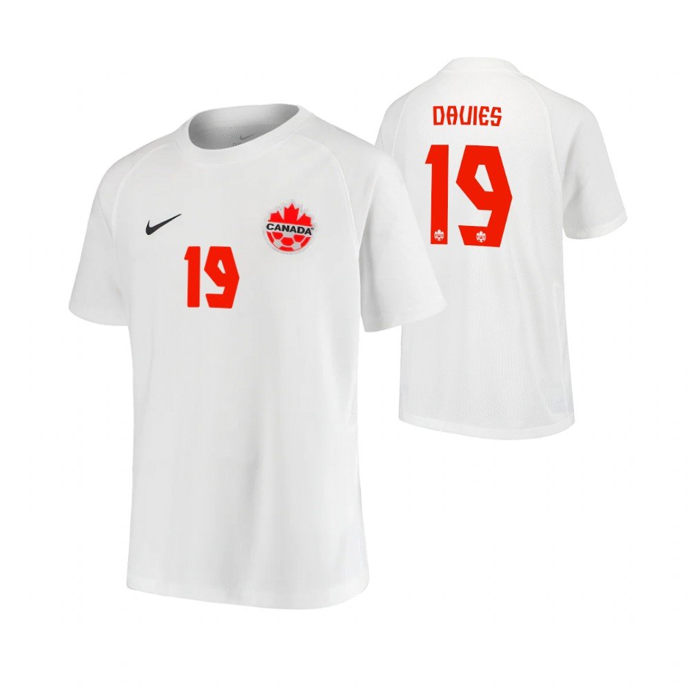 Kanada Alphonso Davies 19 Away Trikot WM 2022 Kanada Alphonso Davies 19 Away Trikot WM 2022