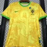 Brasilien x Jesus Christ Sonderausgabe Trikot 2024-2025 - Gelb