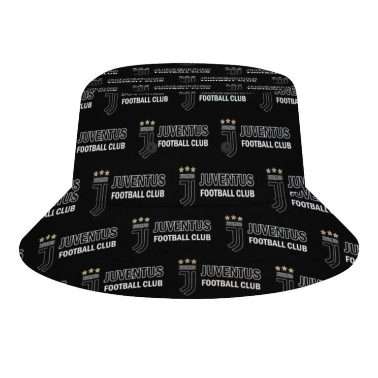 Juventus FC Karomuster Sommer Sonnenhut Reversible Bucket Hat