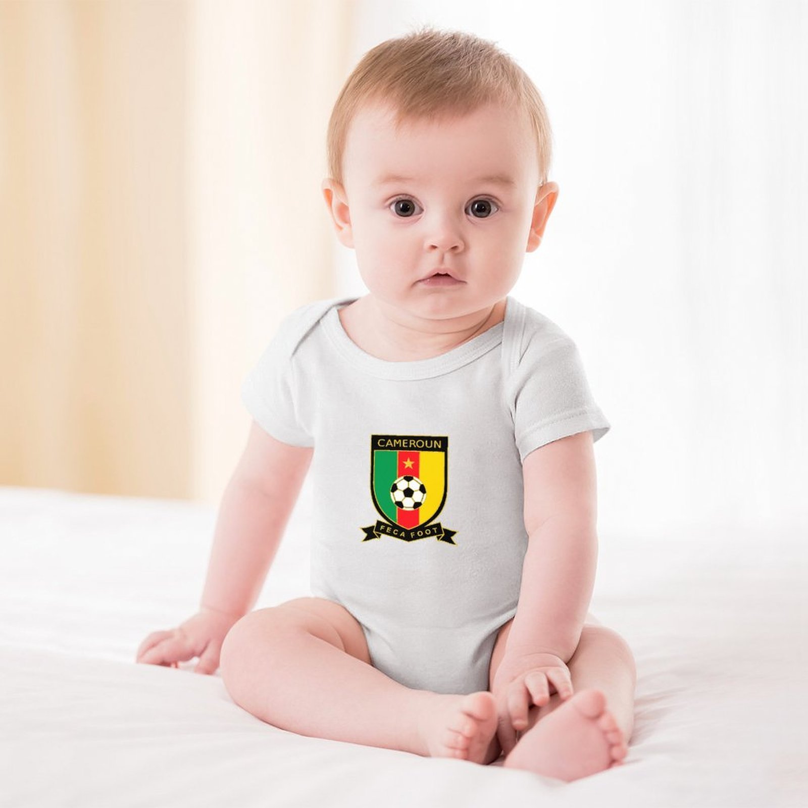 Kamerun Baby Bodysuit Strampler Schlafanzug Mit Kurzen Ärmeln Kamerun Baby Bodysuit Strampler Schlafanzug Mit Kurzen Ärmeln