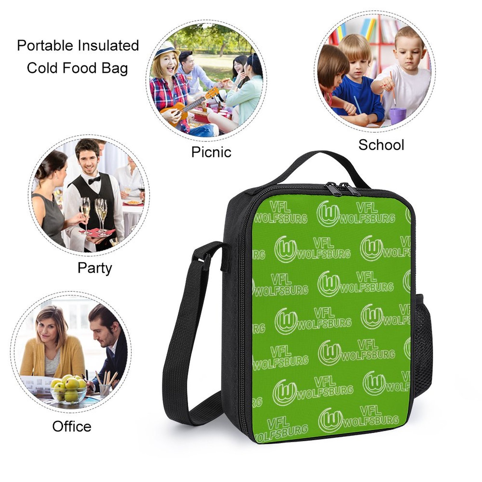 VfL Wolfsburg Student Schulranzen Lunchbag Stifttasche Kombination VfL Wolfsburg Student Schulranzen Lunchbag Stifttasche Kombination