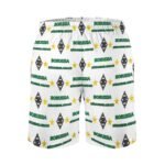 Borussia Mönchengladbach Herren Badehose Schnelltrocknende Strandshorts Mit Tasche Kordelzug Shorts