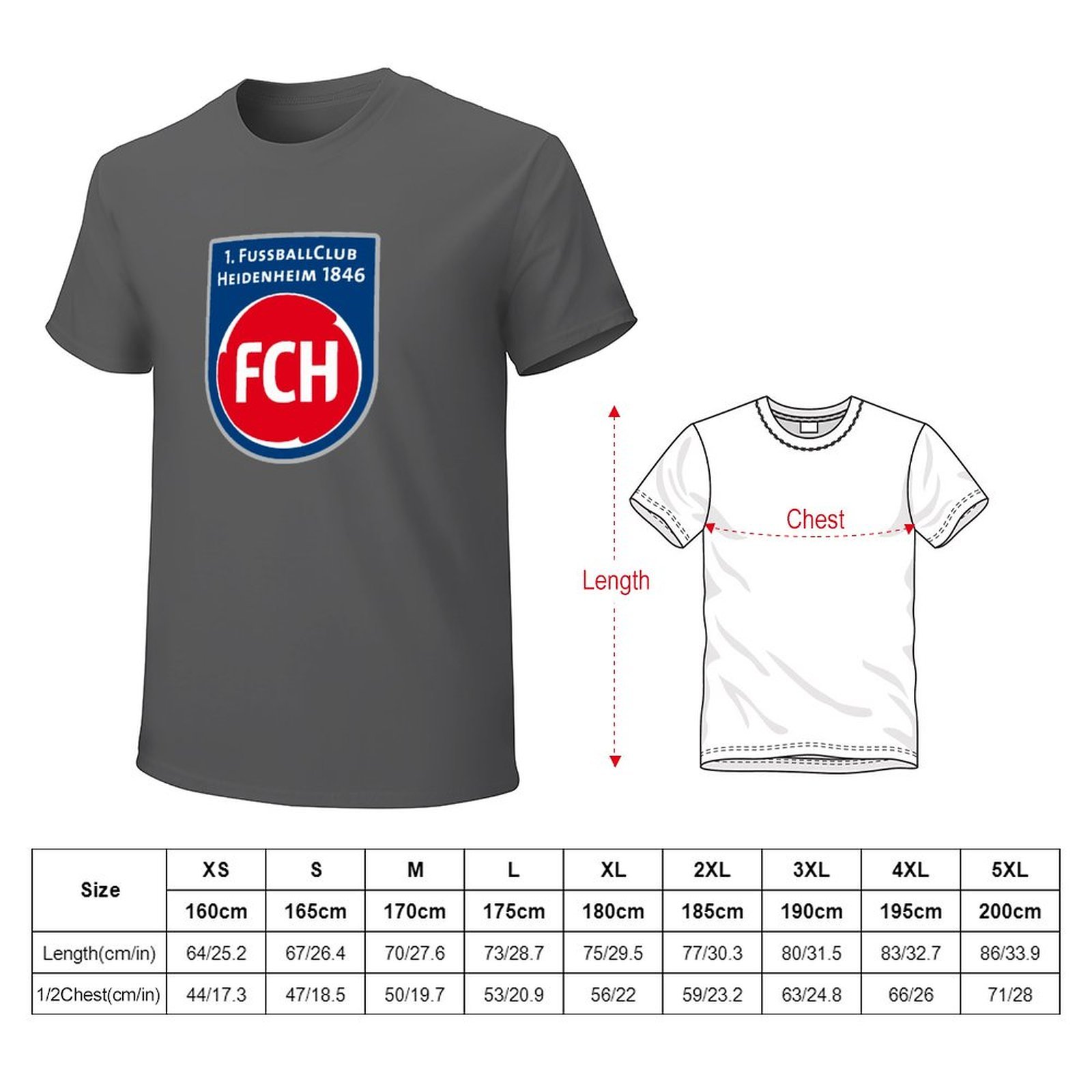 FC Heidenheim Core Stretch Slim Cneck Gildan Tee T-Shirt Herren FC Heidenheim Core Stretch Slim Cneck Gildan Tee T-Shirt Herren