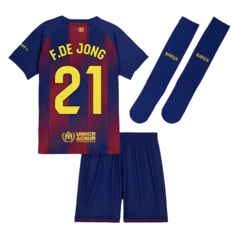 FC Barcelona Frenkie de Jong 21 Heimtrikot Kinder 2025-2026 FC Barcelona Frenkie de Jong 21 Heimtrikot Kinder 2025-2026