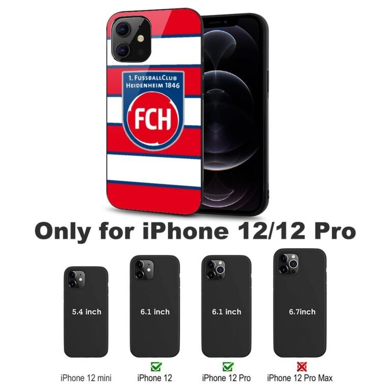 FC Heidenheim Stoßfest Glaskasten Handyhüllen & Cover Für IPhone 12
