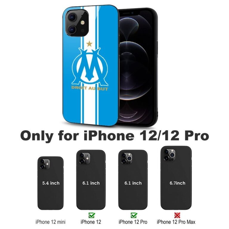 Olympique De Marseille Stoßfest Glaskasten Handyhüllen & Cover Für IPhone 12