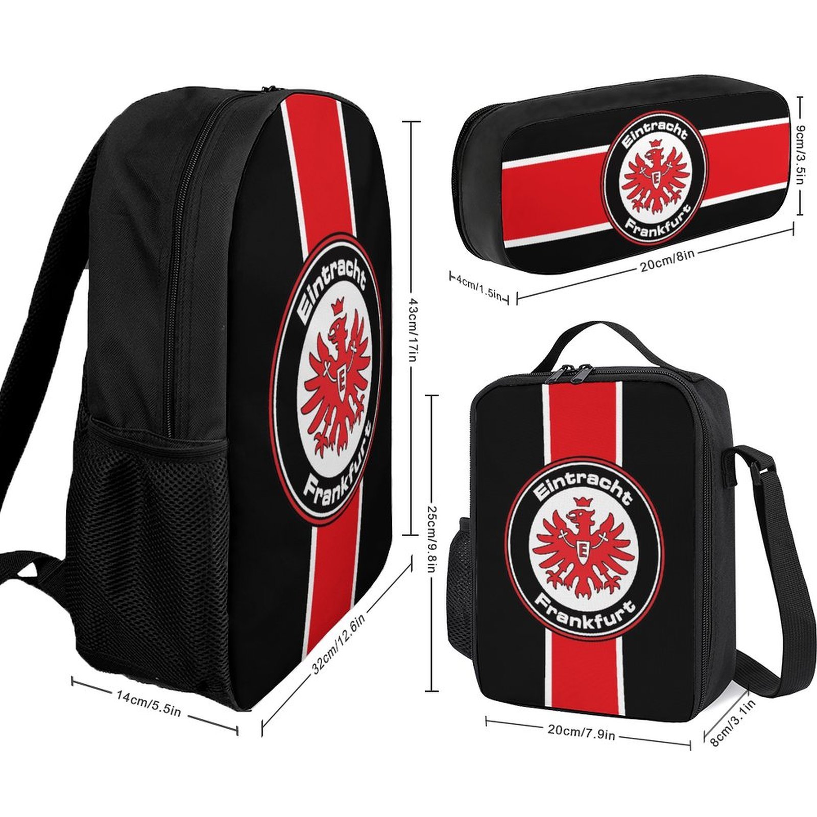 Eintracht Frankfurt Student Schulranzen Lunchbag Stifttasche Kombination Eintracht Frankfurt Student Schulranzen Lunchbag Stifttasche Kombination