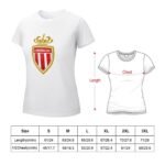 AS Monaco Damen Kurzarm Rundhals T-Shirt Casual Sommer Tops