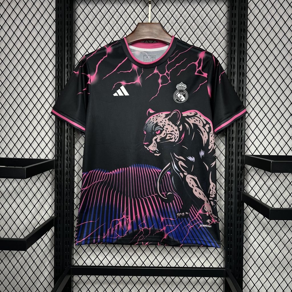 Real Madrid Löwen Sondertrikot 2024-2025 - Schwarz Rosa Real Madrid Löwen Sondertrikot 2024-2025 - Schwarz Rosa