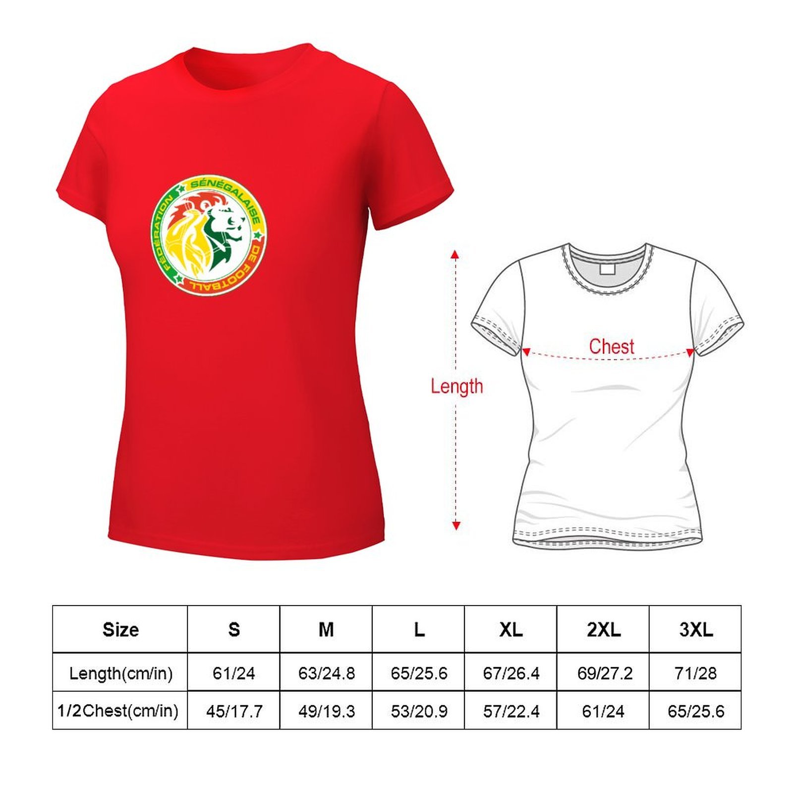 Senegal Damen Kurzarm Rundhals T-Shirt Casual Sommer Tops Senegal Damen Kurzarm Rundhals T-Shirt Casual Sommer Tops