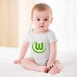 VfL Wolfsburg Baby Bodysuit Strampler Schlafanzug Mit Kurzen Ärmeln