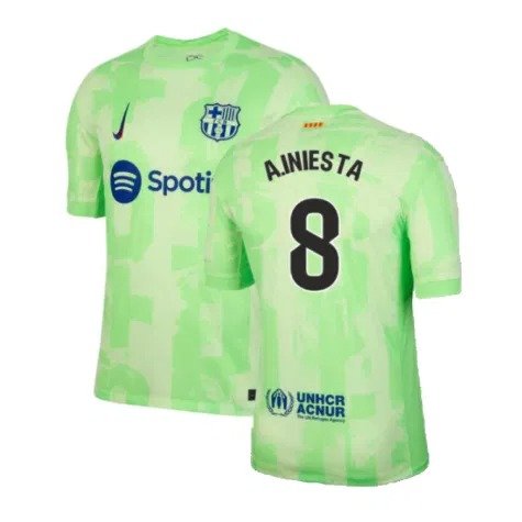 FC Barcelona Andrés Iniesta 8 Third Trikot 2024-2025