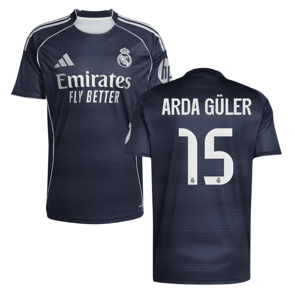 Real Madrid Arda Güler 15 Away Trikot 2025-2026 Real Madrid Arda Güler 15 Away Trikot 2025-2026