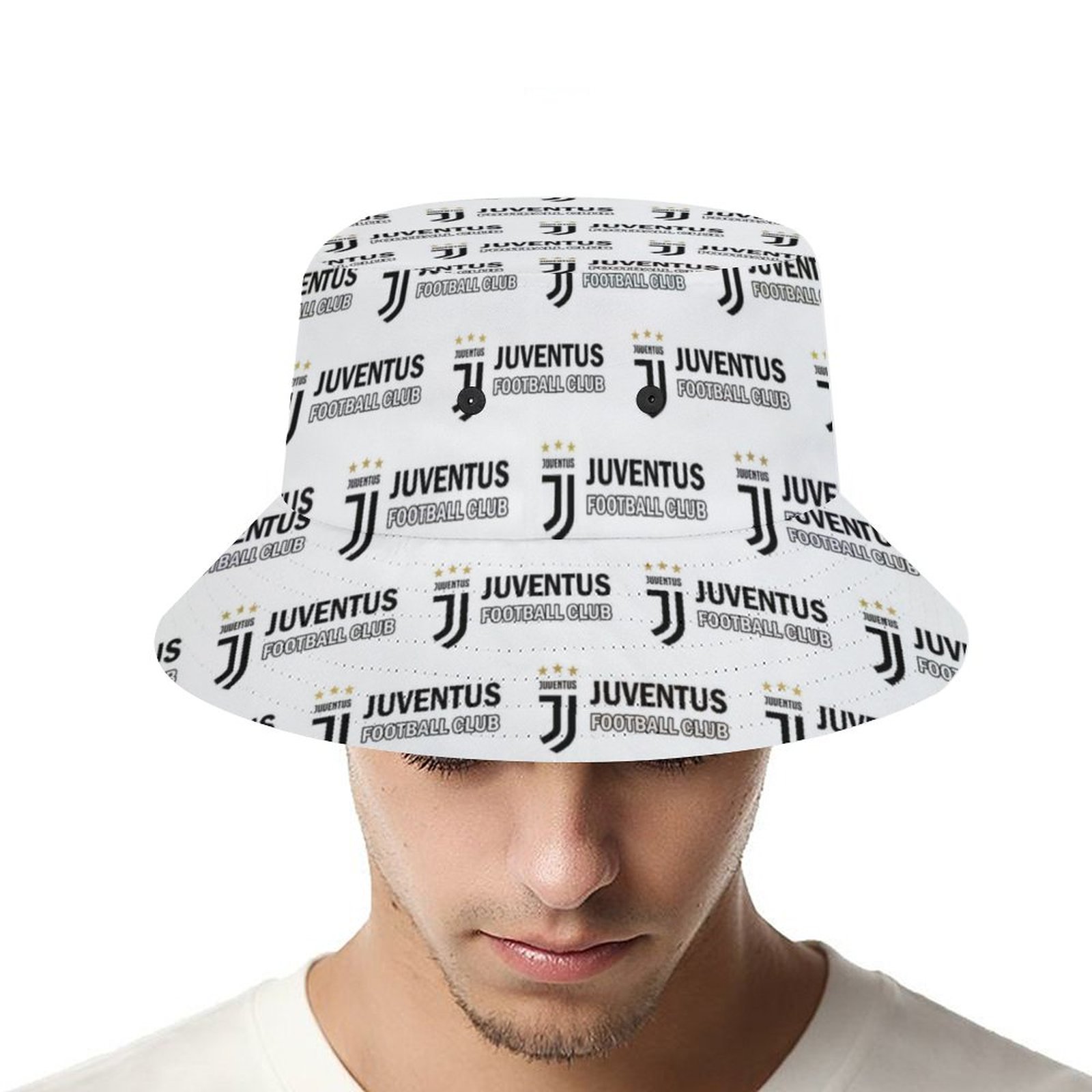 Juventus FC Karomuster Sommer Sonnenhut Reversible Bucket Hat Juventus FC Karomuster Sommer Sonnenhut Reversible Bucket Hat