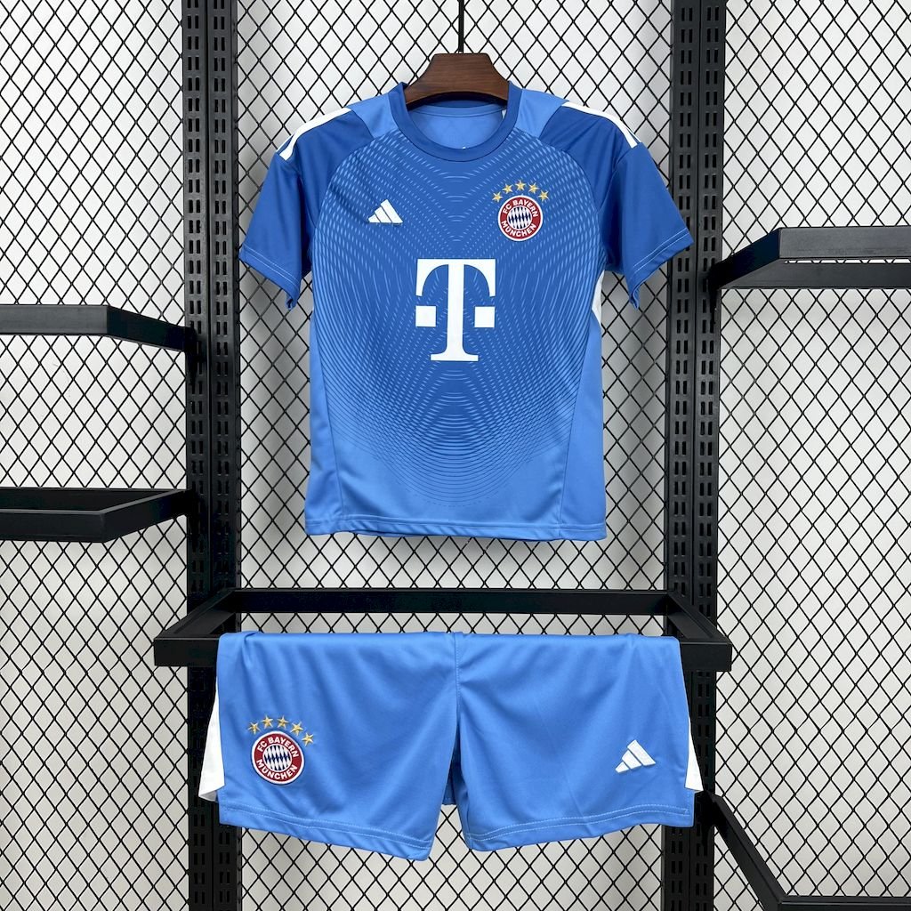 Bayern München Torwart Trikot Kinder 2025-2026 - Blau Bayern München Torwart Trikot Kinder 2025-2026 - Blau