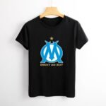 Olympique De Marseille Damen Kurzarm Rundhals T-Shirt Casual Sommer Tops