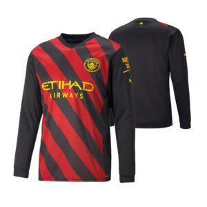Manchester City Langarm Away Trikot 2022-2023