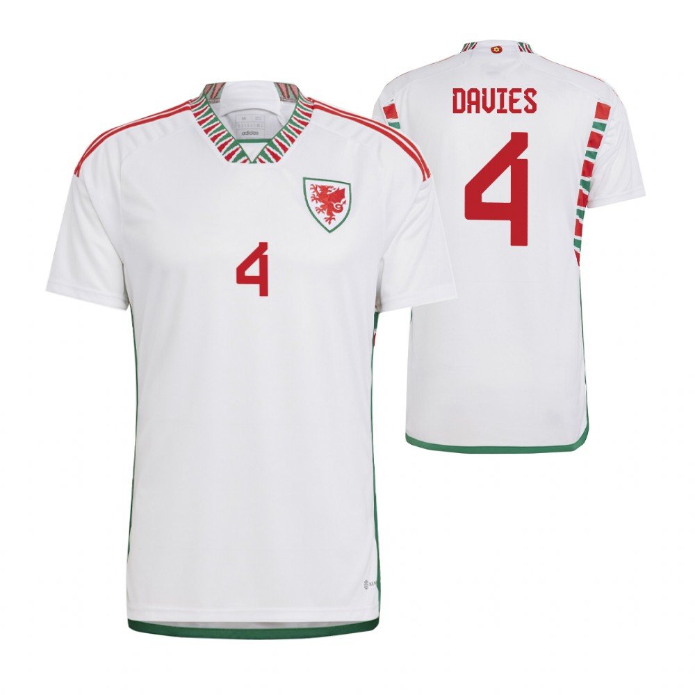 Wales Ben Davies 4 Away Trikot WM 2022 Wales Ben Davies 4 Away Trikot WM 2022