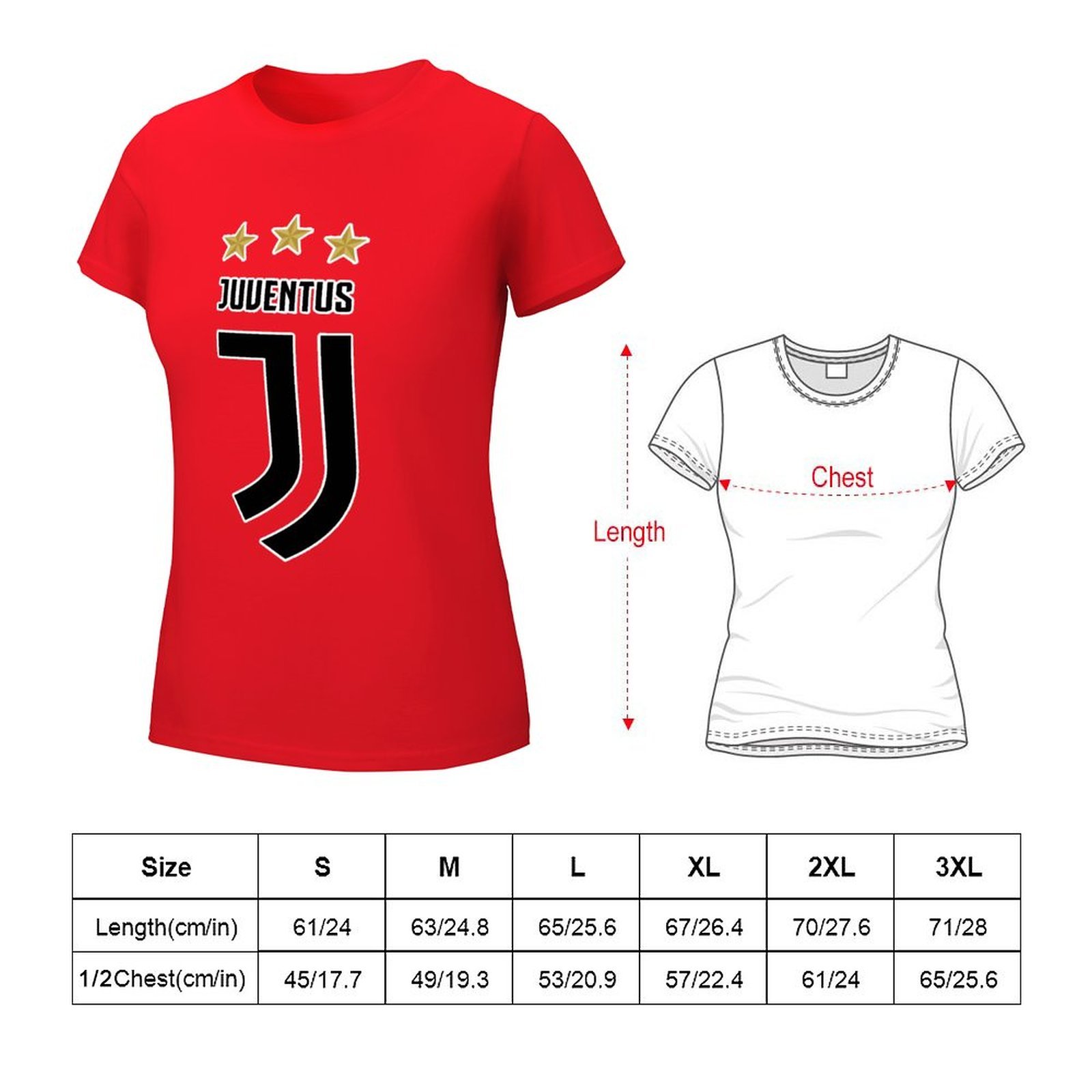 Juventus FC Damen Kurzarm Rundhals T-Shirt Casual Sommer Tops Juventus FC Damen Kurzarm Rundhals T-Shirt Casual Sommer Tops
