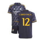 Real Madrid Eduardo Camavinga 12 Auswärtstrikot Kinder Mini Kit 2023-2024