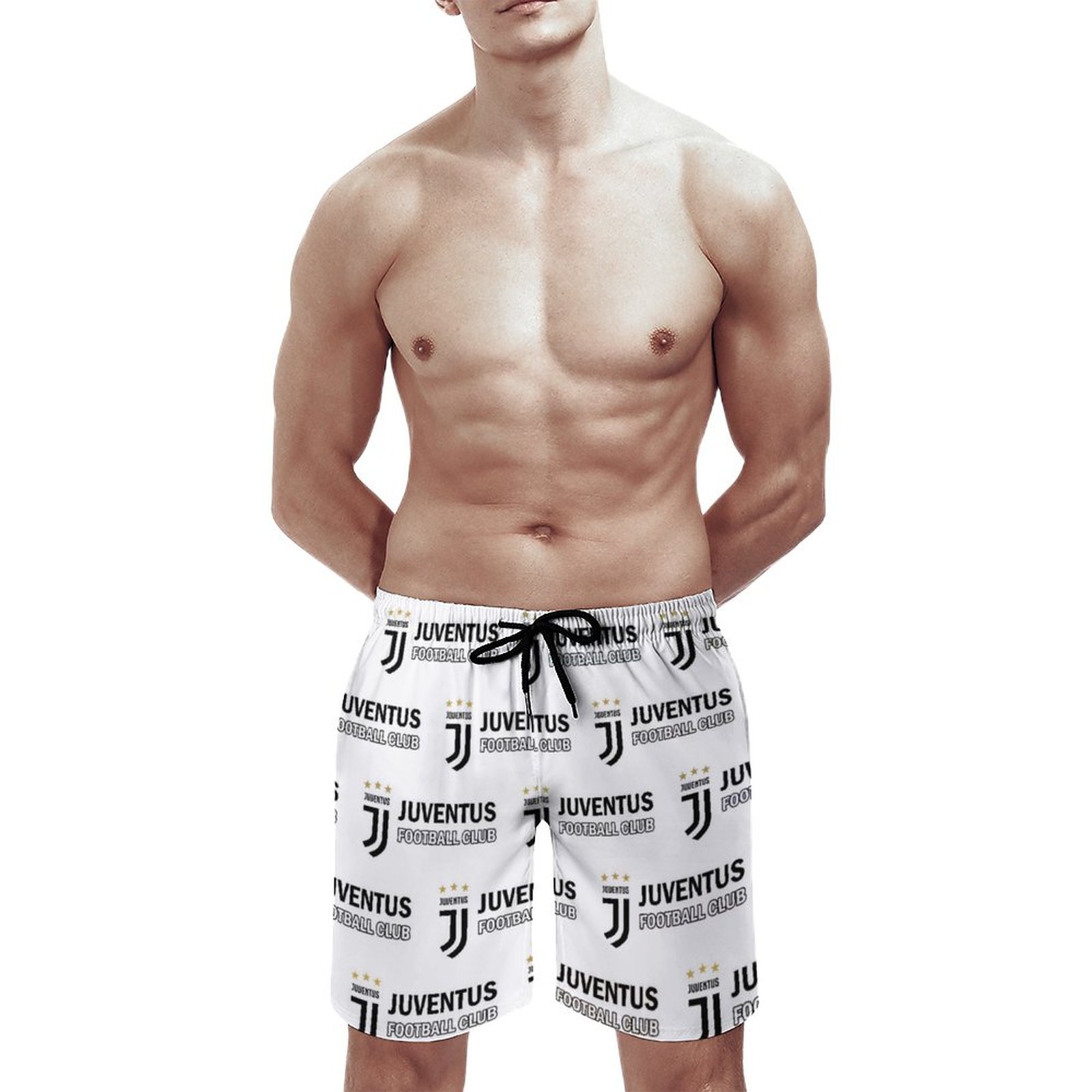 Juventus FC Herren Badehose Schnelltrocknende Strandshorts Mit Tasche Kordelzug Shorts Juventus FC Herren Badehose Schnelltrocknende Strandshorts Mit Tasche Kordelzug Shorts