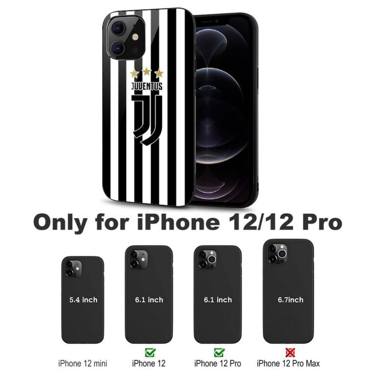Juventus FC Stoßfest Glaskasten Handyhüllen & Cover Für IPhone 12