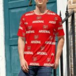 Arsenal Unisex 3D Vollständig Druck Kurzarm T-Shirts Beiläufige Tee Tops