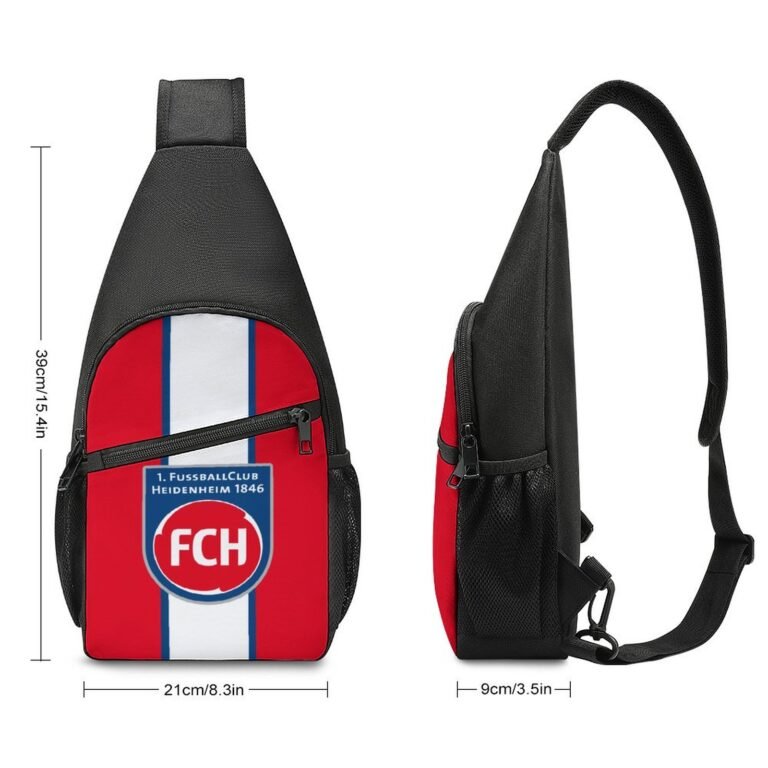 FC Heidenheim Crossbody Backpack Leichte Umhängetaschen Sling-Rucksack