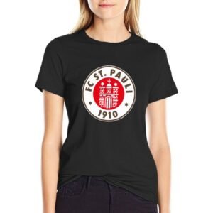 FC St. Pauli Damen Kurzarm Rundhals T-Shirt Casual Sommer Tops