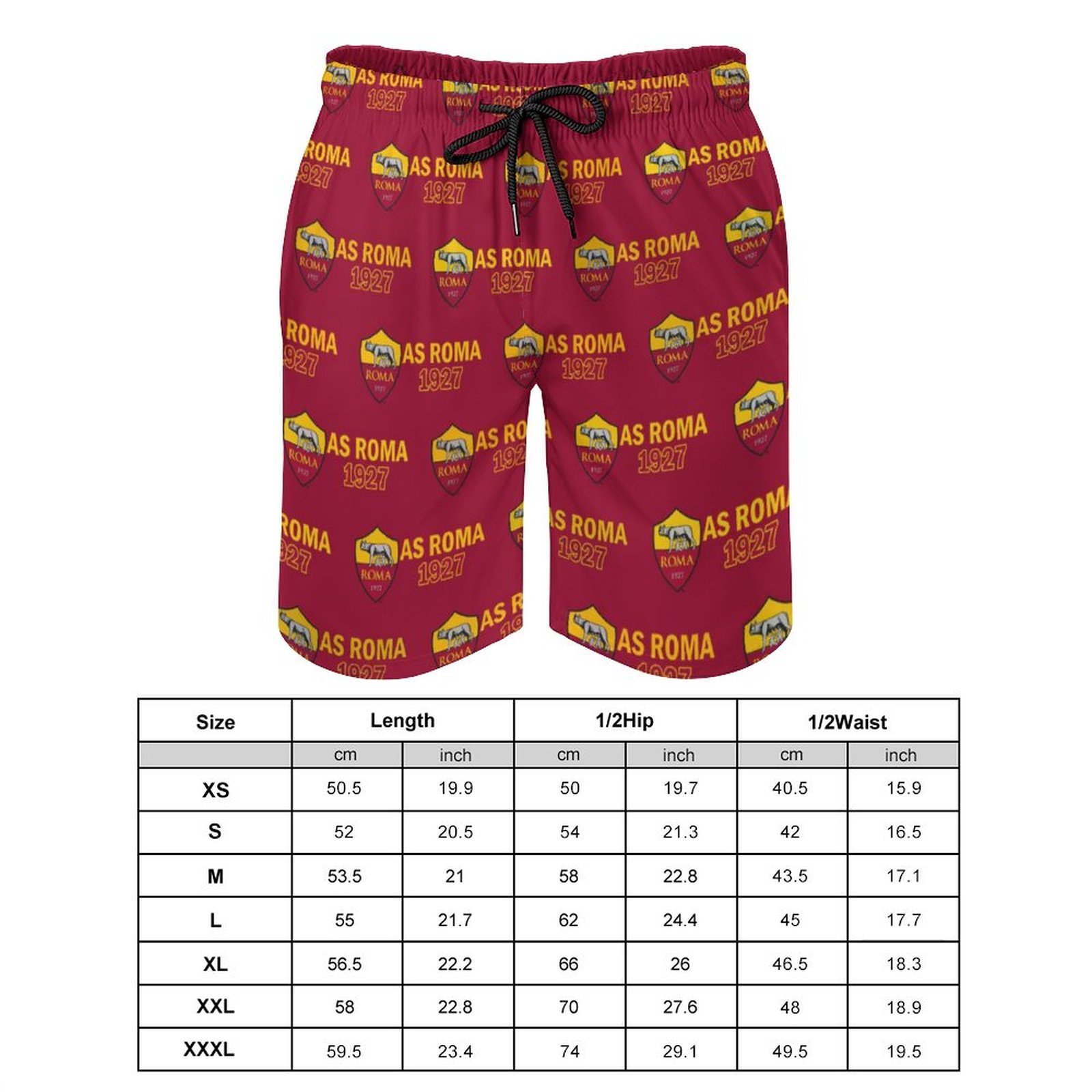 AS Rom Herren Badehose Schnelltrocknende Strandshorts Mit Tasche Kordelzug Shorts AS Rom Herren Badehose Schnelltrocknende Strandshorts Mit Tasche Kordelzug Shorts